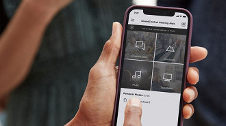Aplicativo desenvolvido para o aparelho auditivo Bose SoundControl. Fonte: Bose