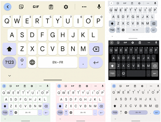 Novos temas do Google Gboard. (Imagem: Reprodução / 9to5google)