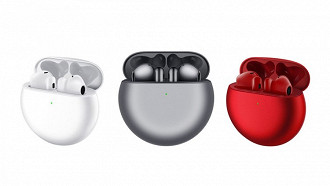Fones de ouvido earbuds TWS Huawei FreeBuds 4. Fonte: Huawei