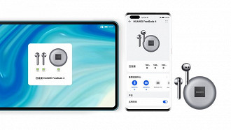 Fones de ouvido earbuds TWS Huawei FreeBuds 4. Fonte: Huawei