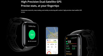 Graças ao GPS embutido, é possível realizar atividades físicas fora de casa sem o celular e saber por onde e quanto você percorreu. (Imagem: Reprodução / realme)