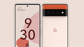 Olhas esse design do Google Pixel 6. (Imagem: Reprodução / Jon Prosser)