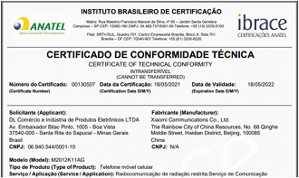 POCO F3 também já pode ser comercializado no Brasil. (Imagem: Reprodução / Anatel)