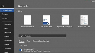 Passo 01 - Como utilizar a função ditar no Word para desktop. Fonte: Vitor Valeri