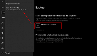 Selecione seu pendrive ou HD externo. (Foto: Printscreen por Lucas Ribeiro).