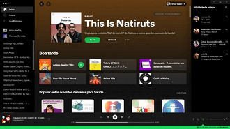 Versão para computador do Spotify. Fonte: Vitor Valeri