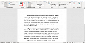 Modo foco no Word. (Foto: Printscreen por Lucas Ribeiro).