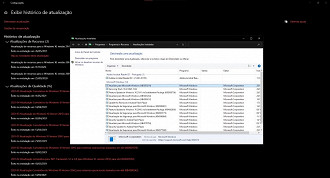 Como desinstalar a atualização KB5003214. Fonte: Vitor Valeri
