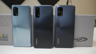 Na ordem: Realme 7 Pro, Realme 7 e Realme 7 5G