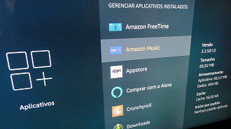 Passo 04 - Como limpar o cache dos aplicativos no Amazon Fire TV Stick. Fonte: Vitor Valeri