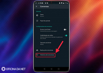 Passo 04 - Como deletar todas as mensagens antigas (já enviadas) no WhatsApp Passo 04 - Como deletar todas as mensagens antigas (já enviadas) no WhatsApp