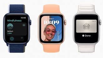 O relógio com watchOS 8 poderá ser integrado como chave digital. (Imagem: Reprodução / Apple)