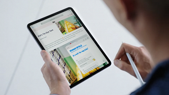 Notas rápidas no iPadOS 15. (Imagem: Reprodução / Apple)