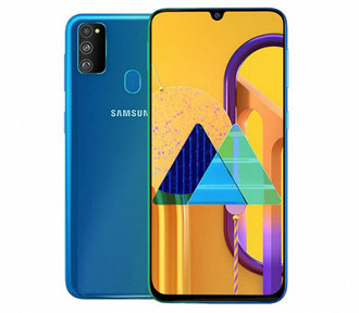 Possível design do Galaxy M22. (Imagem: Reprodução / PhoneAqua)