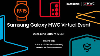 Samsung confirma participação virtual no MWC 2021. (Imagem: Reprodução / Samsung)