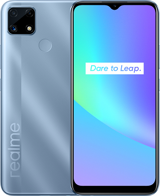 Design do realme C25. (Imagem: Reprodução / realme)