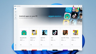 Appstore da Amazon com apps Android na Microsoft Store do Windows 11. Fonte: Microsoft