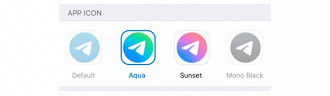 Novo ícones para iOS. (Imagem: Reprodução / Telegram)