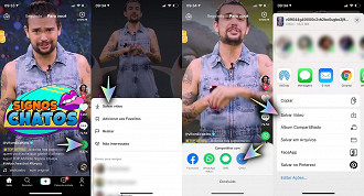 Download de vídeo do TikTok no Android.