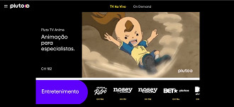 Pluto TV é a melhor opção para quem não quer gastar nada. (Imagem: Reprodução / Pluto TV)