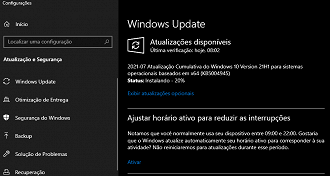 Atualização KB5004945 para Windows 10 versão 21H1. Fonte: Vitor Valeri