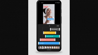 Interface de edição do YouTube Shorts. Fonte: YouTube