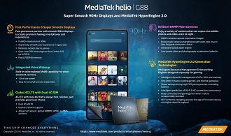 MediaTek G88 foca em dispositivos de baixo custo. (Imagem: Reprodução / MediaTek)