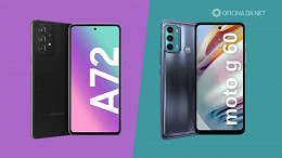 Comparativo: Galaxy A72 vs Moto G60; qual o melhor?