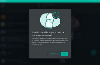 Como enviar fotos que podem ser vistas só uma vez. (Imagem: Oficina da Net)
