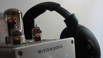 Amplificador Woo Audio WA3 e headphone Sennheiser HD560S. Fonte: Vitor Valeri