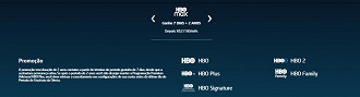 Combo HBO na DirecTV Go. (Imagem: Reprodução / DirecTV Go)