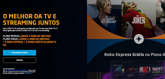 Quem adquirir o plano anual de IPTV da DirecTV Go leva um Roku Express como brinde. (Imagem:Reprodução / DirecTV Go)