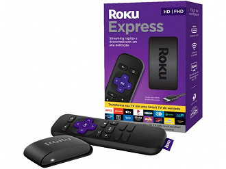 Roku Express é um aparelho TV Box. (Imagem: Reprodução / Roku)