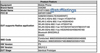 Certificado do suposto Mi 11T Pro na SRIM. (Imagem: Reprodução / Giz China)