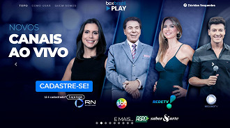 Plataforma de IPTV ganhou 11 novos canais e agora conta SBT, Rede TV, Record TV e Record News. (Imagem: Reprodução / Box Brazil)
