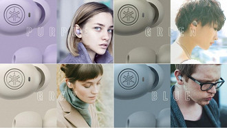 Fone de ouvido in-ear TWS Yamaha TW-E3B. Fonte: Yamaha Fone de ouvido in-ear TWS Yamaha TW-E3B. Fonte: Yamaha