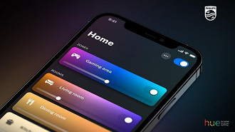 Aplicativo mobile Philips Hue. Fonte: Philips