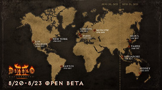 Banner com aas datas para o acesso ao open beta Diablo II: Resurrected. Fonte: Blizzard