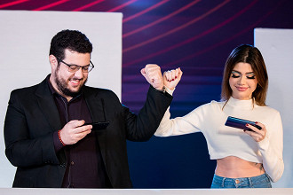 Os influenciadores Giuliana Caju Capitani e Thiago Djoko Maia, que irão participar do reality da Motorola. Foto: Saymon Sampaio