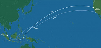 Cabos submarinos Bifrost e o Echo. Fonte: Facebook