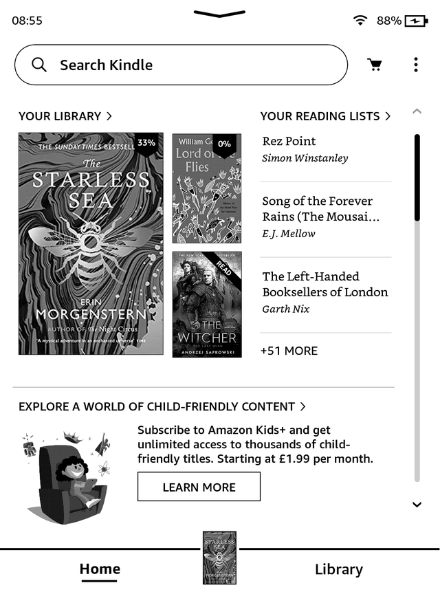 Kindle ganha nova tela inicial com última atualização de firmware