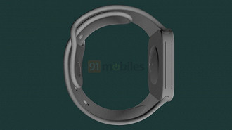 Renderização o smartwatch Apple Watch Series 7. Fonte: 91mobiles
