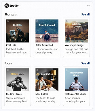 Playlists do Spotify para as sessões de foco no app Clock do Windows 11.