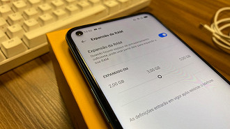 O Realme 8 pode adicionar até 5GB de RAM virtual. (Imagem: Oficina da Net)