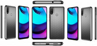 Possível design do Moto E20. (Imagem: Reprodução / GSM Arena) Possível design do Moto E20. (Imagem: Reprodução / GSM Arena)
