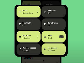 Os botões de ações rápidas ficaram maiores, (Imagem: Reprodução/Google)