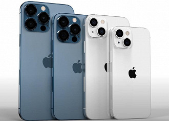 Provável visual oficial da linha iPhone 13. (Imagem: Reprodução)