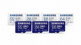 Novos cartões microSD Samsung Pro Plus e Evo Plus. Fonte: Samsung