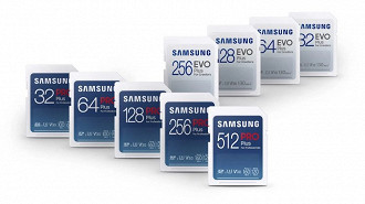 Novos cartões SD Samsung Pro Plus e Evo Plus. Fonte: Samsung