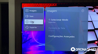 Novo Menu de configurações LG C1